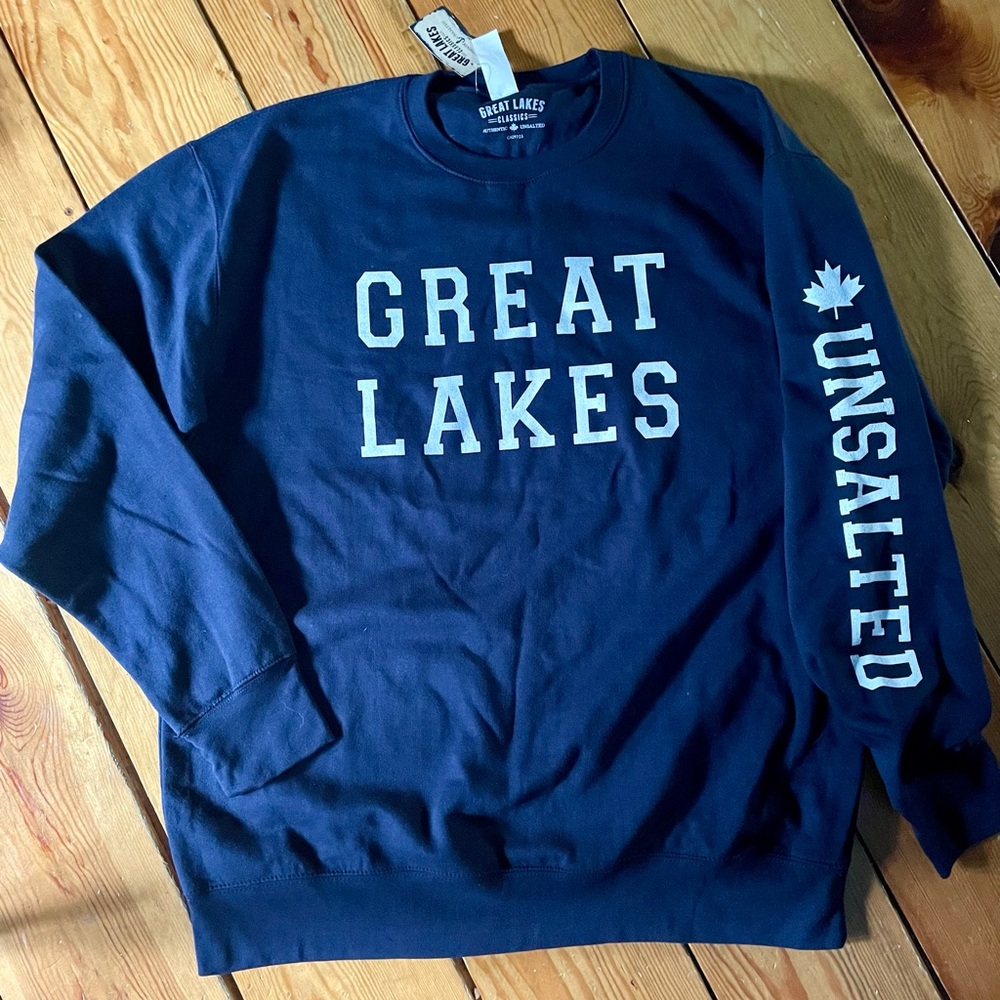 NWT GREAT LAKES NAVY SWEATSHIRT XXL